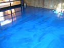 Metallic Ocean Blue Floor Design