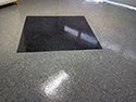 Epoxy Flake Floor Installation with Black Square